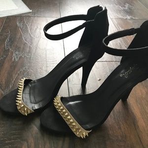 Black Heels w/ Gold Spikes